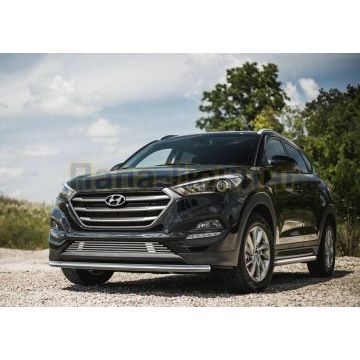 Накладка решетки радиатора 10 мм Rival для Hyundai Tucson 2015-2018