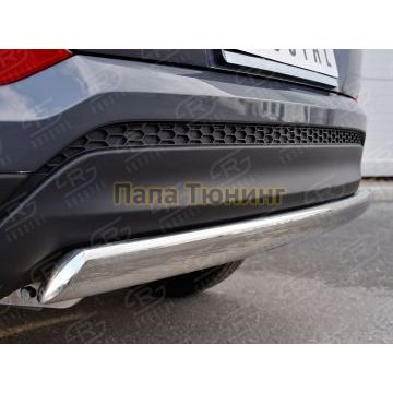 Защита заднего бампера овальная 75х42 мм РусСталь для Hyundai Tucson 2015-2021
