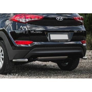 Защита задняя уголки 57 мм кроме HighTech Rival для Hyundai Tucson 2015-2018