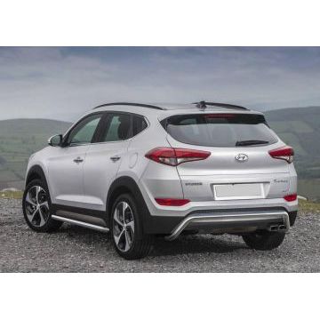Защита заднего бампера скоба 57 мм на HighTech Rival для Hyundai Tucson 2015-2018