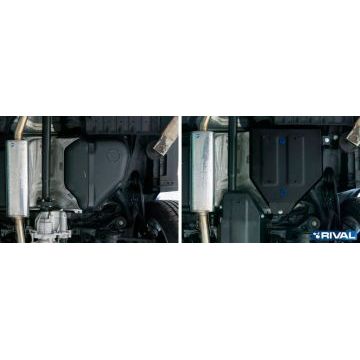Защита топливного бака Rival для 1,6T/2,0/2,0D сталь 2 мм для Hyundai Tucson/Kia Sportage 2015-