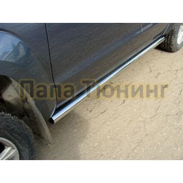Пороги труба 76 мм ТСС для Volkswagen Amarok 2010-2016 Пороги труба 76 мм ТСС для Volkswagen Amarok 2010-2016