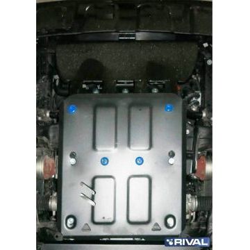 Защита картера алюминий 4 мм RIVAL для Volkswagen Amarok, V - 2.0d; 3.0d; установка только на а/м со штатной защитой 2016-