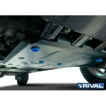 Защита картера алюминий 4 мм RIVAL для Volkswagen Amarok, V - 2.0d; 3.0d; установка только на а/м со штатной защитой 2016-