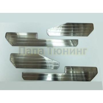 Накладки на дверные пороги 4 штуки Omsa_Line для Volkswagen Amarok 2010-2016