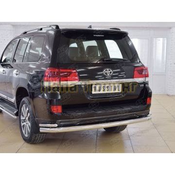 Защита задняя двойная d76-d42 РусСталь для Toyota LC 200 Executive 2016-