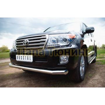 Защита переднего бампера d76 РусСталь для Toyota Land Cruiser 200 2012-2015