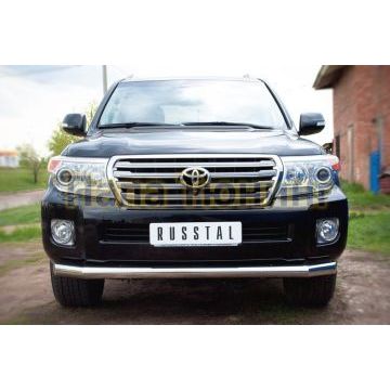 Защита переднего бампера d76 РусСталь для Toyota Land Cruiser 200 2012-2015