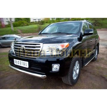 Защита переднего бампера d76 РусСталь для Toyota Land Cruiser 200 2012-2015