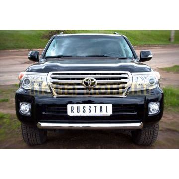 Защита переднего бампера d76 РусСталь для Toyota Land Cruiser 200 2012-2015