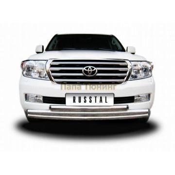 Защита передняя тройная d57-d57-d57 РусСталь для Toyota Land Cruiser 200 2007-2011