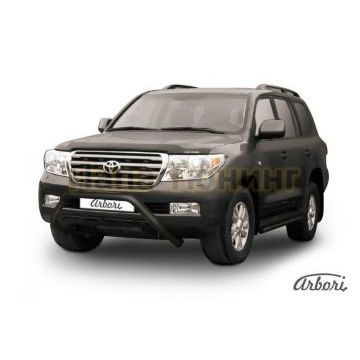 Кенгурин чёрная сталь низкий широкий мини 76 мм Slitkoff для Toyota Land Cruiser 200 2007-2011 Кенгурин чёрная сталь низкий широкий мини 76 мм Slitkoff для Toyota Land Cruiser 200 2007-2011