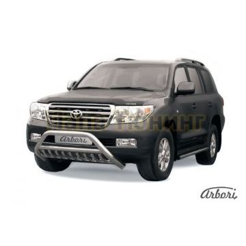 Кенгурин низкий широкий с клыками и перемычкой 76 мм Slitkoff для Toyota Land Cruiser 200 2007-2011 Кенгурин низкий широкий с клыками и перемычкой 76 мм Slitkoff для Toyota Land Cruiser 200 2007-2011