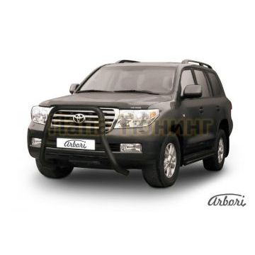 Кенгурин чёрная сталь высокий 76 мм Slitkoff для Toyota Land Cruiser 200 2007-2011 Кенгурин чёрная сталь высокий 76 мм Slitkoff для Toyota Land Cruiser 200 2007-2011