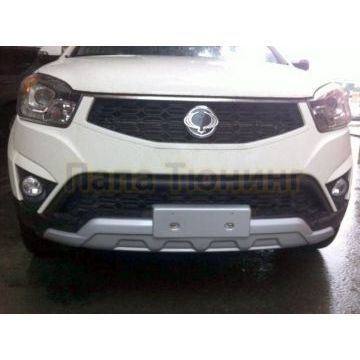 Декоративная накладка переднего бампера вариант 2 OEM Tuning для Ssangyong Actyon 2010-