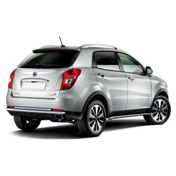 Защита заднего бампера двойная 57-42 мм Rival для SsangYong Actyon 2010-