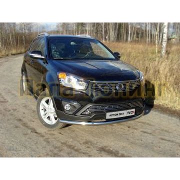 Защита переднего бампера 60 мм ТСС для SsangYong Actyon 2013- Защита переднего бампера 60 мм ТСС для SsangYong Actyon 2013-