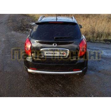 Защита заднего бампера овальная 75х42 мм ТСС для SsangYong Actyon 2013- Защита заднего бампера овальная 75х42 мм ТСС для SsangYong Actyon 2013-
