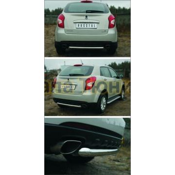 Защита заднего бампера d57 РусСталь для Ssangyong Actyon 2013-