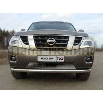Накладка решётки радиатора 16 мм ТСС для Nissan Patrol 2014-2019