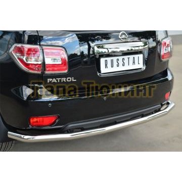 Защита заднего бампера d57 РусСталь для Nissan Patrol 2014-