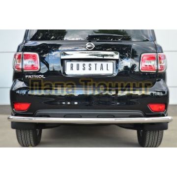 Защита заднего бампера d57 РусСталь для Nissan Patrol 2014-