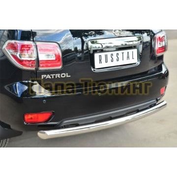 Защита заднего бампера d76 РусСталь для Nissan Patrol 2014-