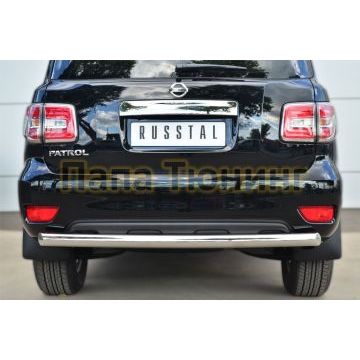 Защита заднего бампера d76 РусСталь для Nissan Patrol 2014-