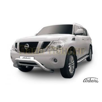 Кенгурин низкий широкий мини 76 мм Slitkoff для Nissan Patrol 2010- Кенгурин низкий широкий мини 76 мм Slitkoff для Nissan Patrol 2010-