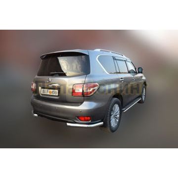 Защита задняя уголки 76 мм ALFeco для Nissan Patrol 2014-