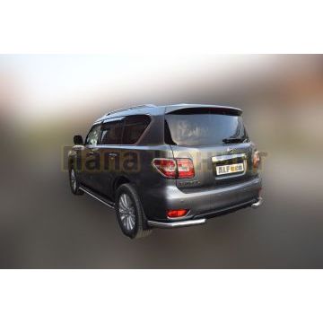 Защита задняя уголки 76 мм ALFeco для Nissan Patrol 2014-