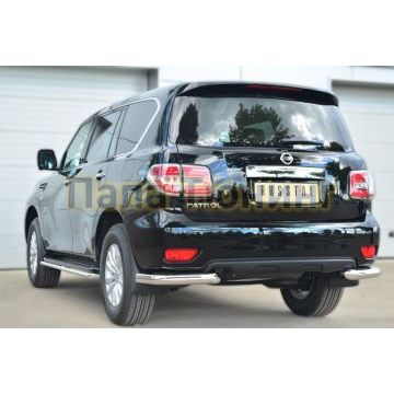 Защита задняя уголки d76 РусСталь для Nissan Patrol 2014-