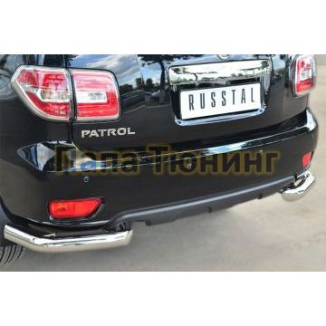 Защита задняя уголки d76 РусСталь для Nissan Patrol 2014-