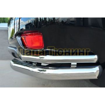 Защита задняя двойные уголки d76-d42 РусСталь для Nissan Patrol 2014-