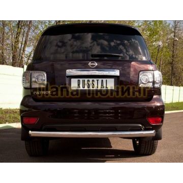 Защита заднего бампера d76 РусСталь для Nissan Patrol 2010-2013