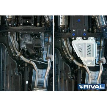 Защита РК алюминий 4 мм RIVAL для Lexus LX, V - 4.5d; 5.7 2015-/Lexus LX, V - 5.7 2008-2015/Toyota Land Cruiser 200, V - 4.5d; 4.6 2015-2021/Toyota Land Cruiser 200, V - 4.5d; 4.7 2007-2015