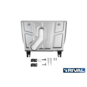 Защита картера и КПП Rival для 2,0/2,4/2,5 АКПП алюминий 4 мм с вырезом под глушитель для Toyota RAV4 2006-2019