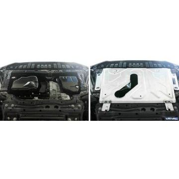 Защита картера и КПП Rival для 2,0/2,4/2,5 АКПП алюминий 4 мм с вырезом под глушитель для Toyota RAV4 2006-2019