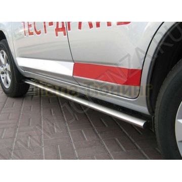 Порог труба овальная 75х42 мм РусСталь для Toyota RAV4 2010-2013