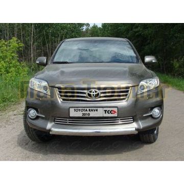 Накладка решётки радиатора 16 мм ТСС для Toyota RAV4 2010-2013