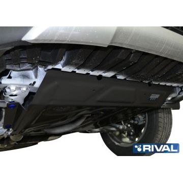 Защита картера и КПП Rival для 2,0/2,4/2,5 АКПП сталь 2 мм с вырезом под глушитель для Toyota RAV4 2006-2019