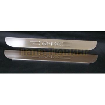 Накладки на дверные пороги 4 штуки Omsa_Line для Toyota RAV4 2006-2013