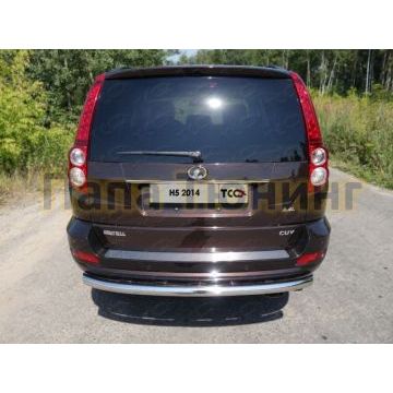 Накладка на задний бампер зеркальная ТСС для Great Wall Hover H5 2011-2015