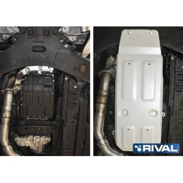 Защита КПП алюминий 4 мм RIVAL для Infiniti FX35, V - 3.5 2008-2010/Infiniti FX37, V - 3.7 2010-2013/Infiniti QX70, V - 3.0; 3.7 2013-2018