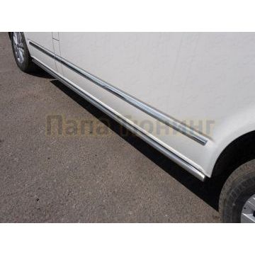 Пороги труба 50 мм ТСС для Volkswagen Transporter T6 Long 2015- Пороги труба 50 мм ТСС для Volkswagen Transporter T6 Long 2015-