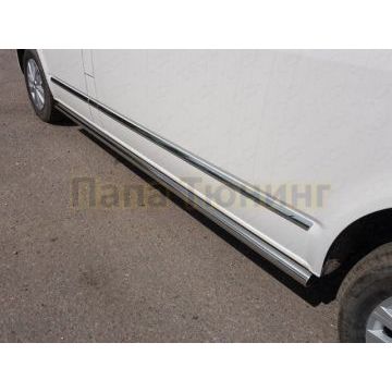 Пороги труба 60 мм ТСС для Volkswagen Transporter T6 Long 2015- Пороги труба 60 мм ТСС для Volkswagen Transporter T6 Long 2015-