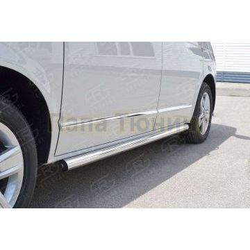 Порог труба d57 левый вариант 2 РусСталь для Volkswagen Caravelle/Multivan/Transporter 2015-