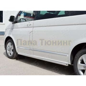 Порог труба d42 правый РусСталь для Volkswagen Caravelle/Multivan/Transporter 2015-