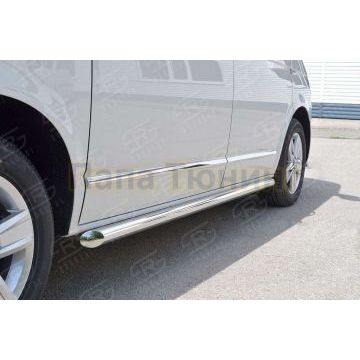 Порог труба d57 левый вариант 1 РусСталь для Volkswagen Caravelle/Multivan/Transporter 2015-