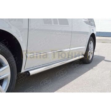 Порог труба d57 левый вариант 2 РусСталь для Volkswagen Caravelle/Multivan/Transporter 2015-